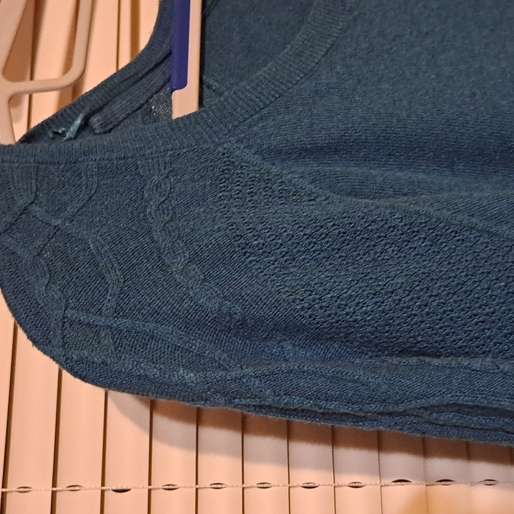 Sonoma Womens XL Teal 3/4 Sleeve Sweater - Picture 2 of 5